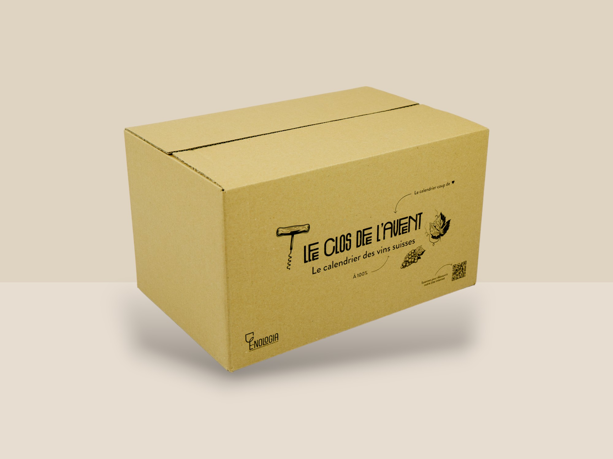 Il s'agit d'une image d'une boîte en carton avec le texte 