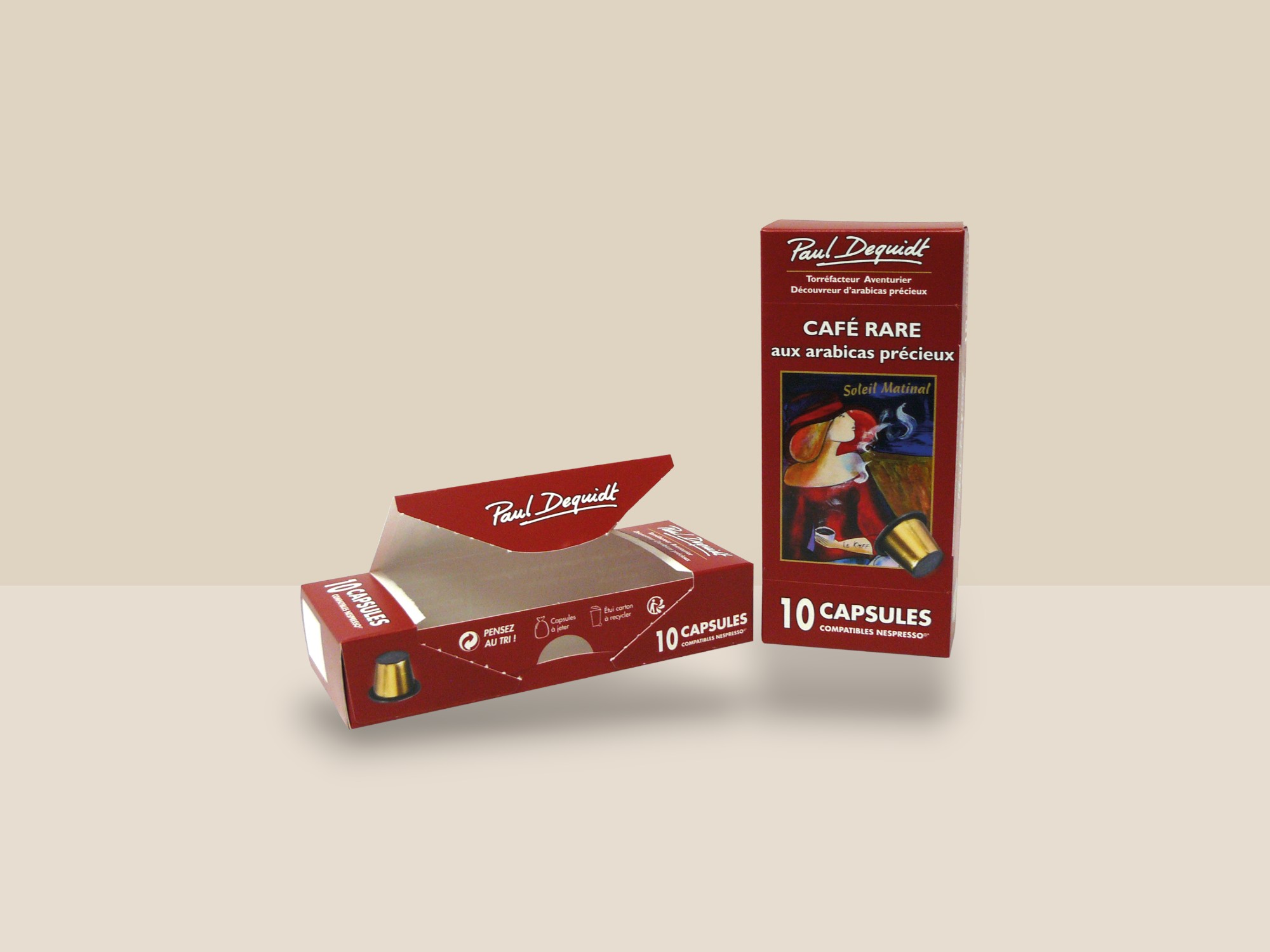 Il s'agit de l'emballage d'un produit de café en capsules 